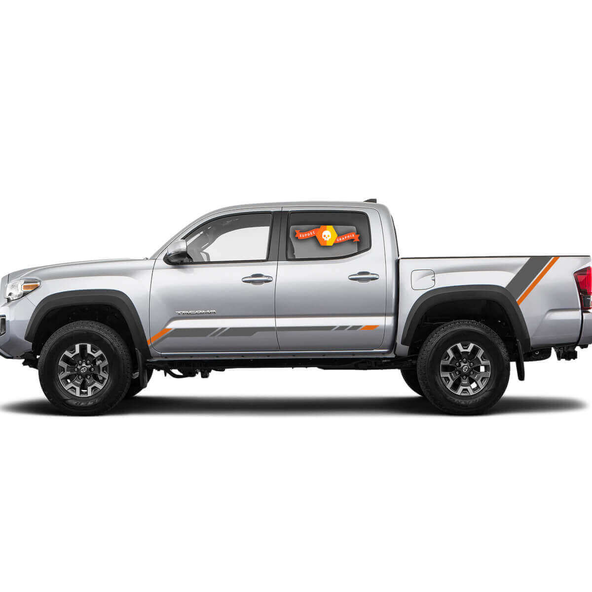 Techno Style Side Stripes Vinyl Decal Kit for Toyota Tacoma