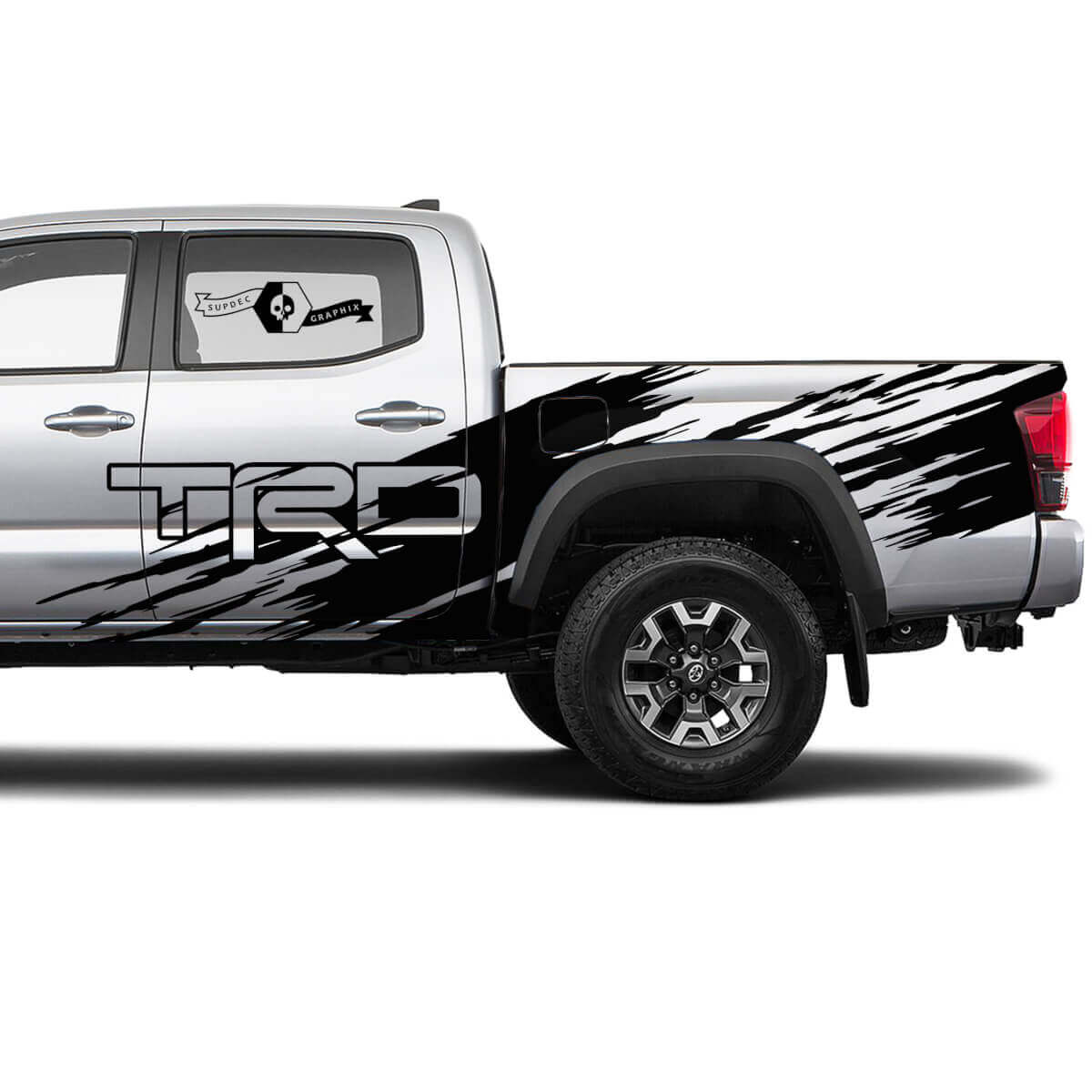 2 Tacoma Huge Side Bed Doors TRD Splatter  Vinyl Stickers Decal Kit for Toyota Tacoma