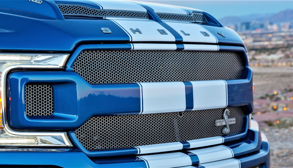 Shelby Dual Rally Racing Stripes For Ford F-150 F-250 F-350 Vinyl Decal Sticker Kit