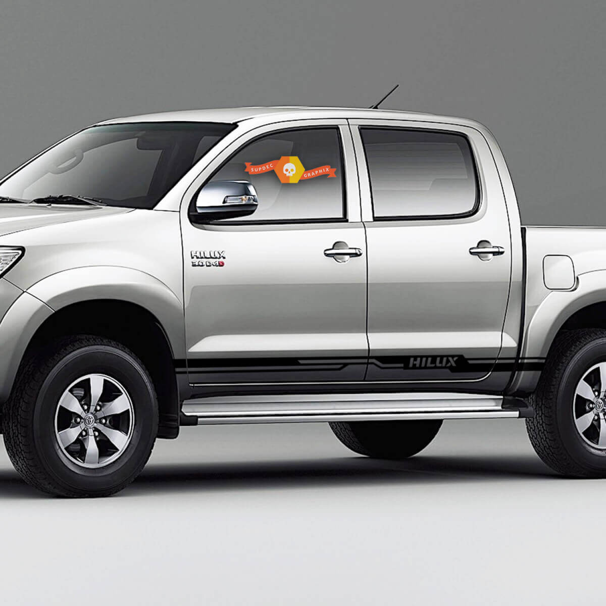 Pair Toyota Hilux Side Rocker Panel Vinyl Stickers Decal graphics rally sticker