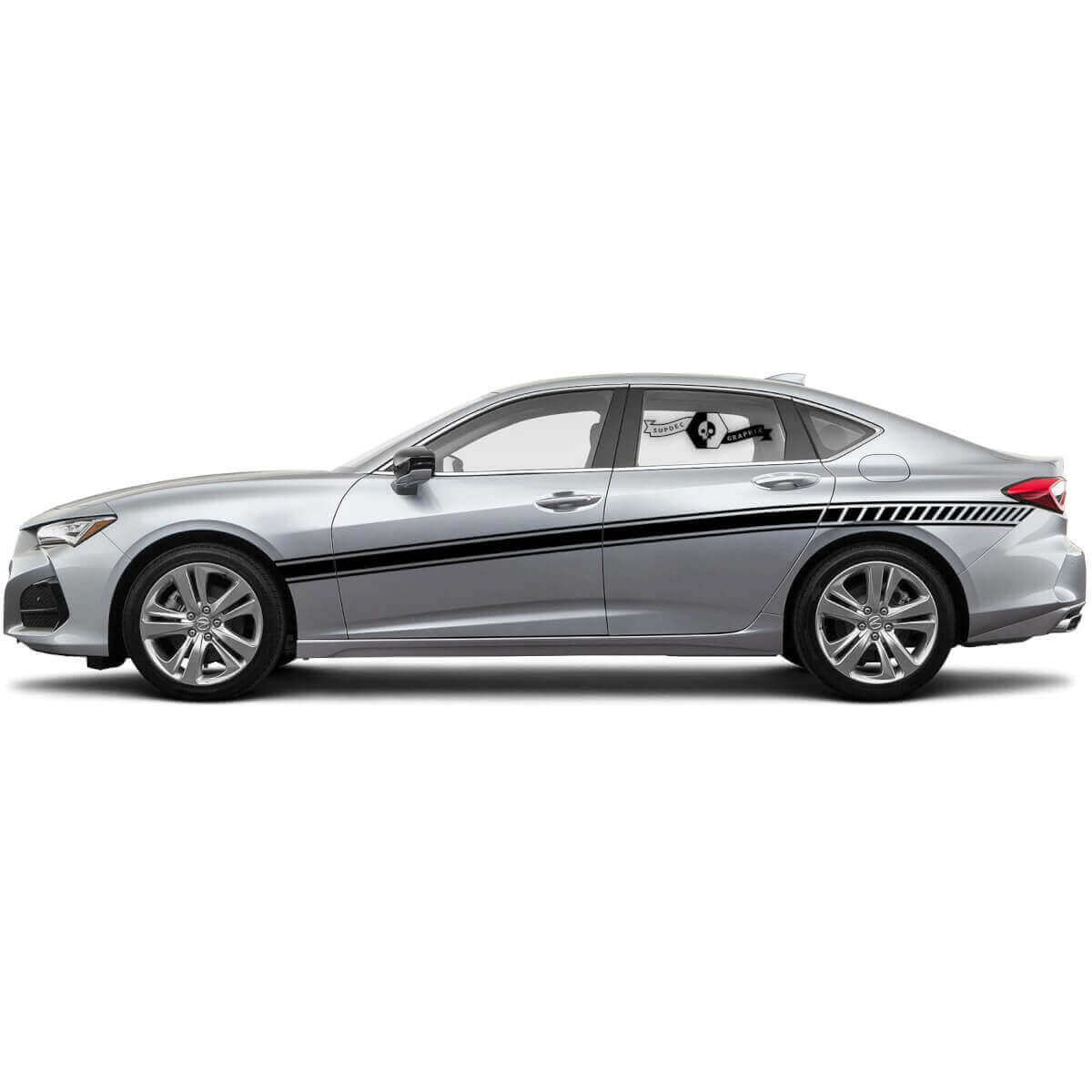 Racing Stripes Side Vinyl Decal Sticker for Acura TLX 2021