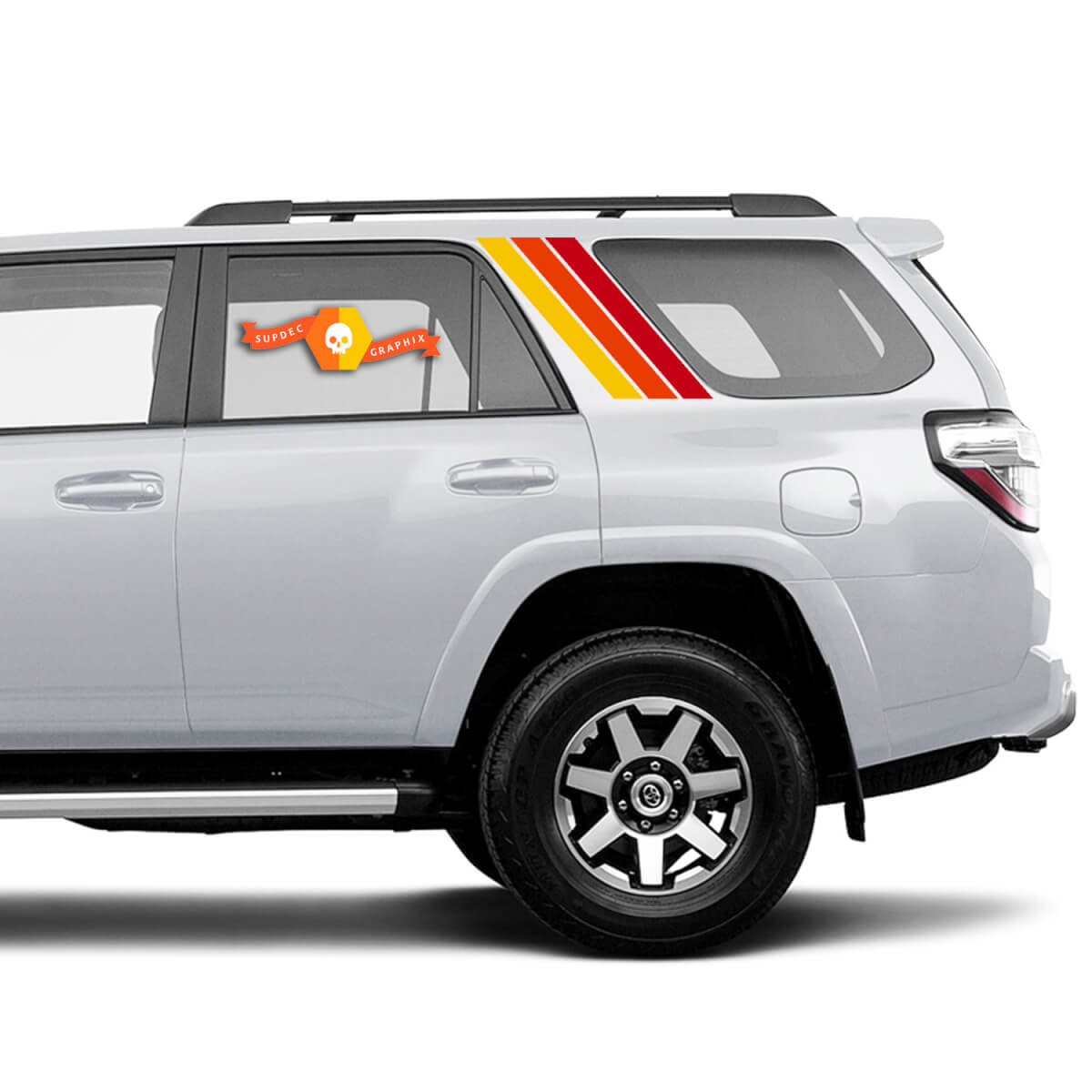 Pair of Three Colors old School 4Runner Stripes Side Vinyl Decals Stickers for Toyota 4Runner -Three Exterior Colors