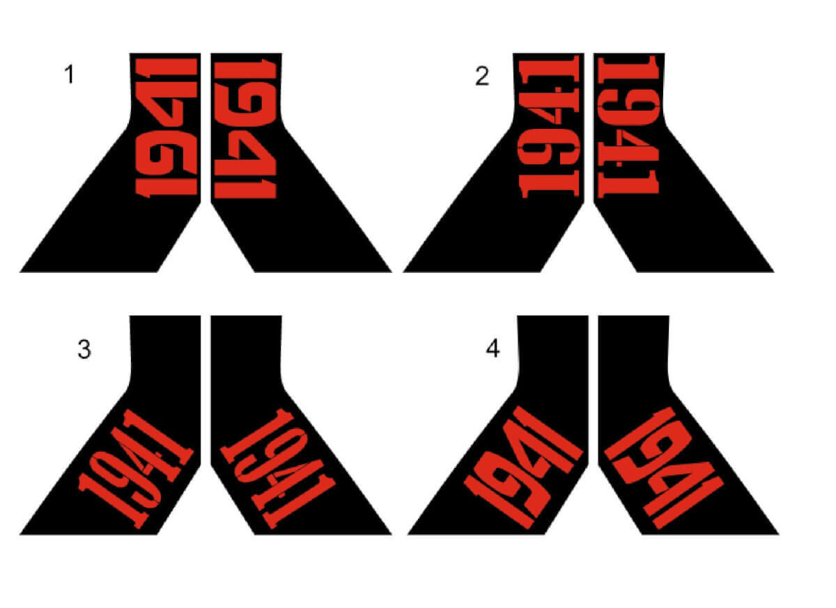 Side War 1941 Star Factory Style 2 Colors Body Vinyl Graphic Stripes Kit for Jeep Gladiator