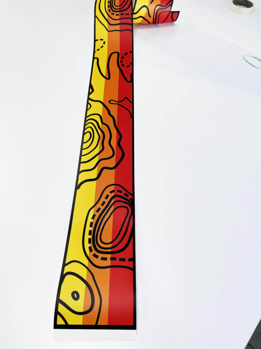 Vintage Topographic Strip Vinyl Decals for Toyota Trucks