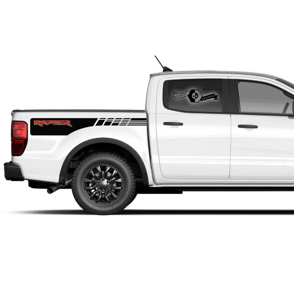 Logo Side Bed Graphics Decal Sticker Pair for Ford F150 Raptor 2020-2022