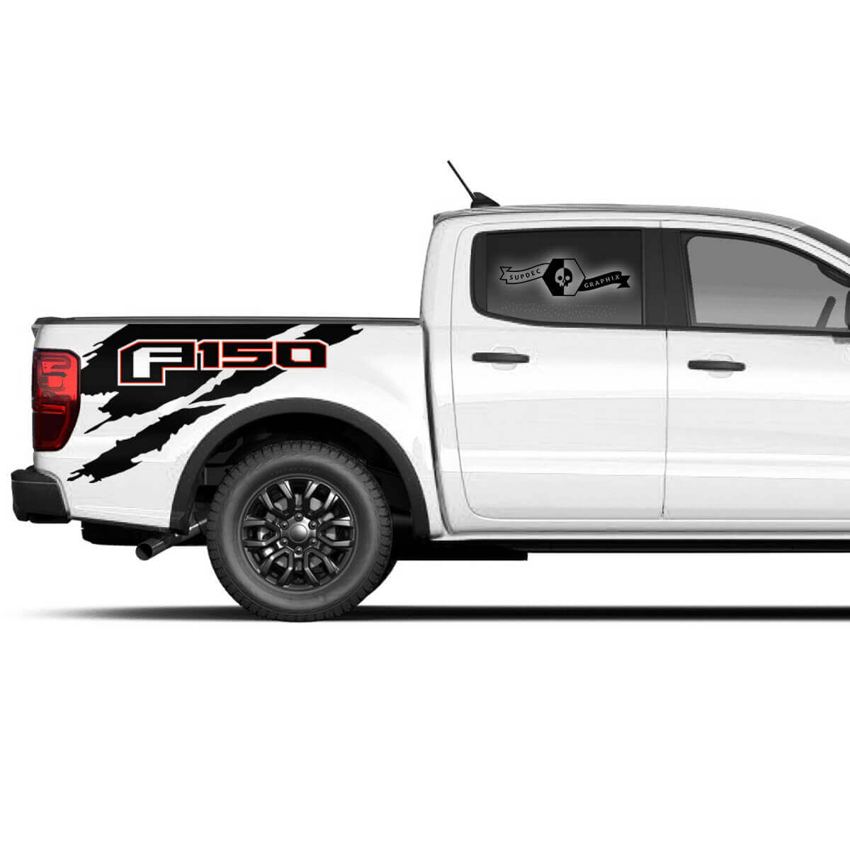 Logo Side Bed Graphics Decal Sticker 2 Colors Pair for Ford F150 Raptor 2022