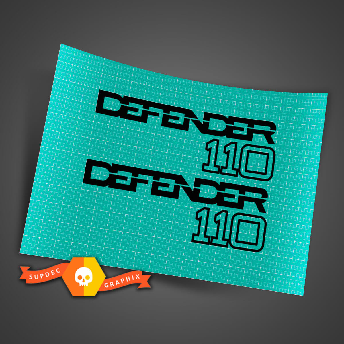 Pair Land Rover Defender 110 tailgate Decal For Land Rover Defender 110 Sticker