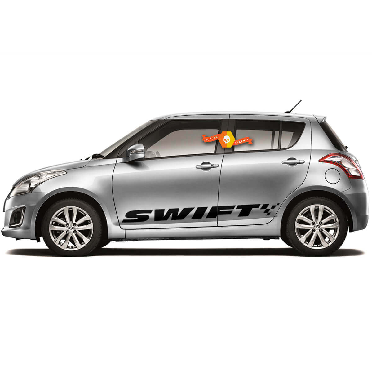 2X SUZUKI Swift side body Doors decal sticker graphics emblem logo
