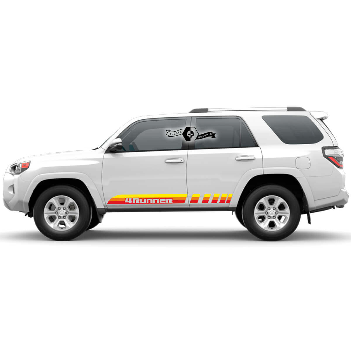 Retro Stripes Rocker Panel Door Vinyl Decals Stickers for Toyota 4Runner