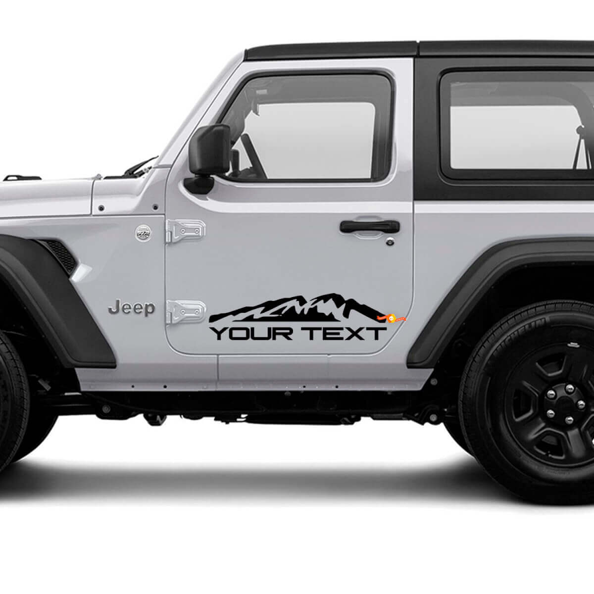 Custom Mountain Side Vinyl Decal Set for Jeep Wrangler Unlimited