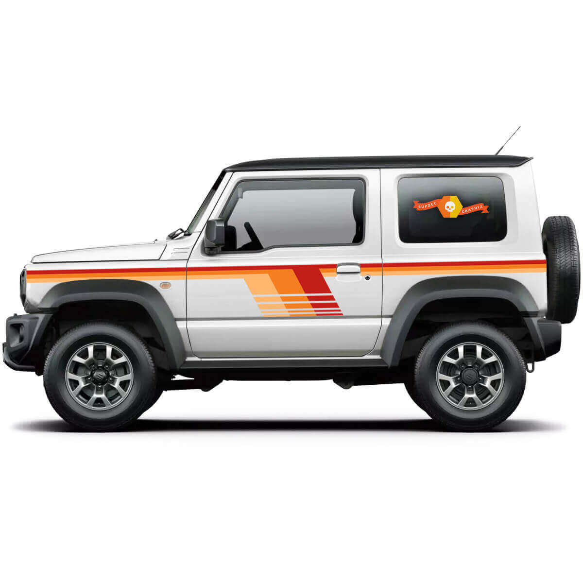 Retro Style Side Stripes Vinyl Decal Kit for Suzuki Jimny