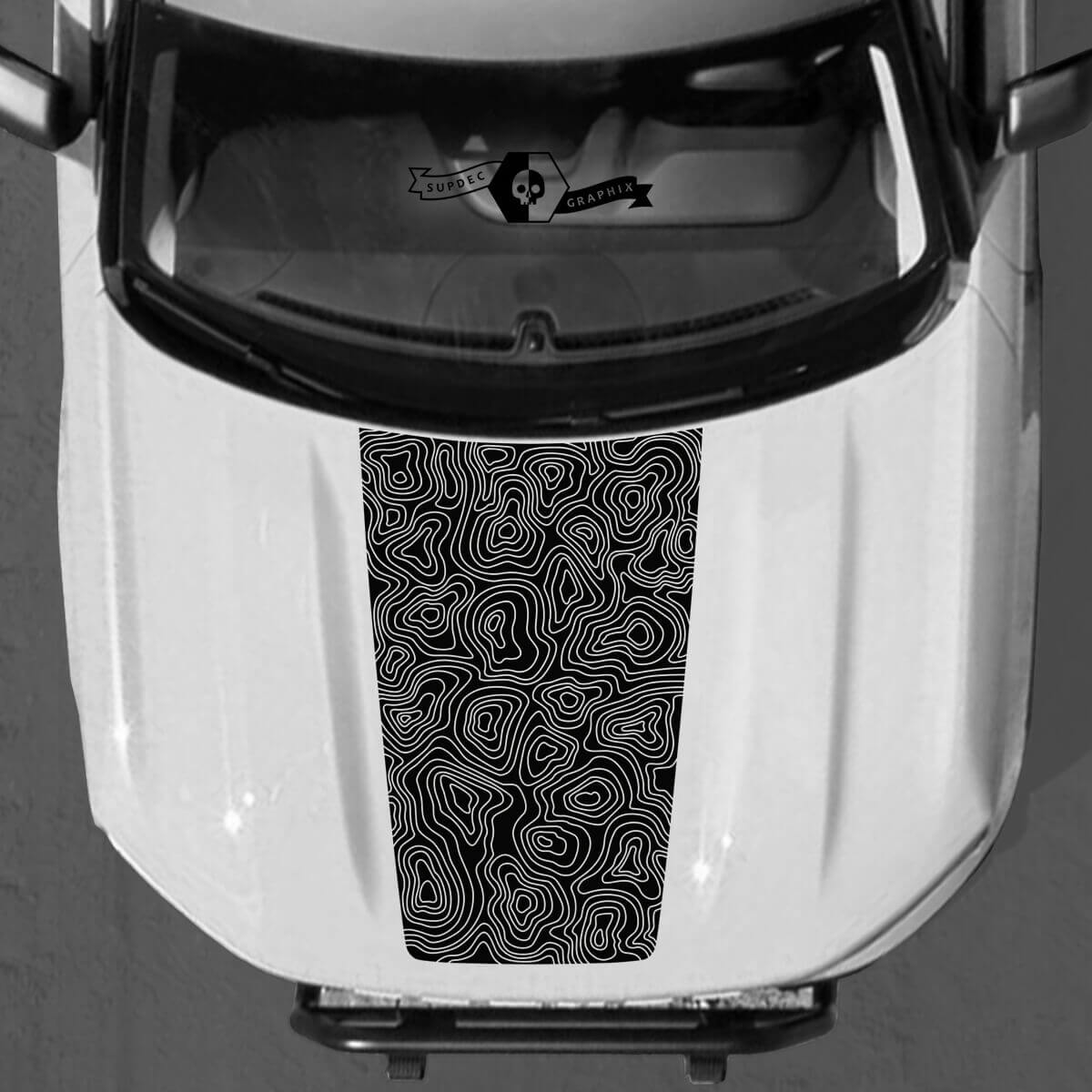 Topographical Map Logo Decals Stickers 10 for Musclecar horse