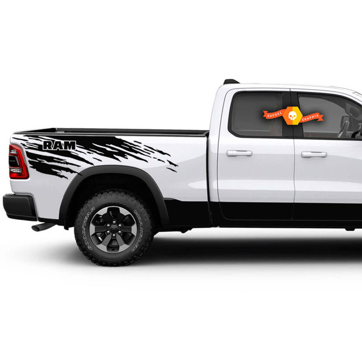 Large Side Bed Vinyl Decal Sticker Graphic Kit for Dodge Ram 1500