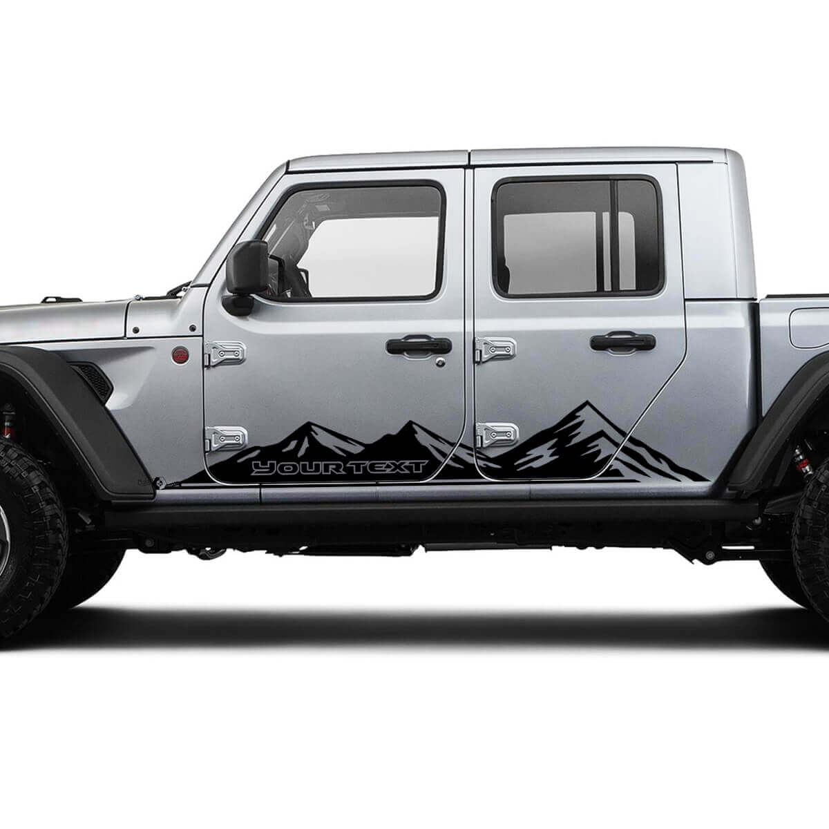 Side Rocker Panel Racing Mountains Doors Vinyl Graphic Stripes Pair for Jeep Gladiator