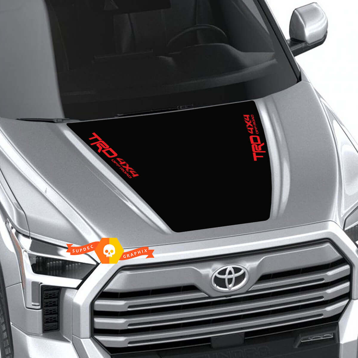 New Toyota Tundra 2022 Hood TRD SR5 Off Road Wrap Decal Sticker Graphics SupDec Design 2 colors