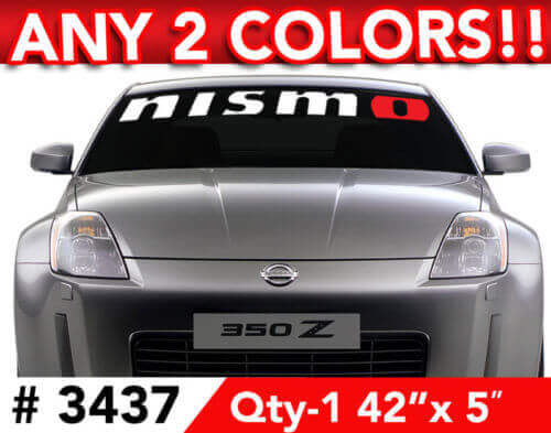 Nismo Style Windshield Banner Vinyl Decal for Nissan 350Z 370Z Altima Maxima