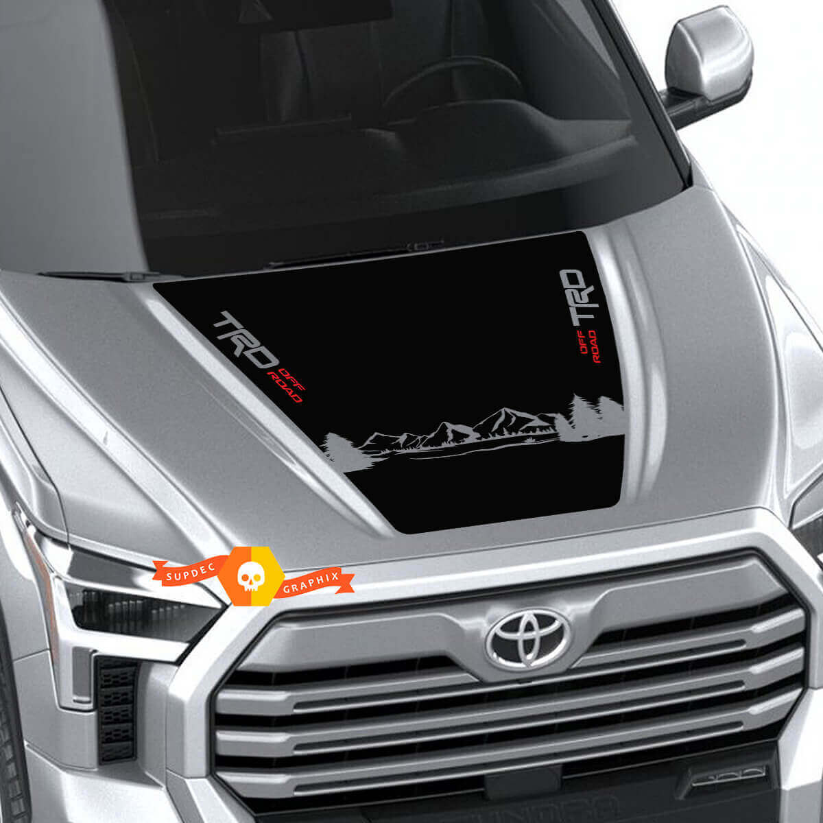 Mountain Landscape TRD Hood Vinyl Decal Sticker for Toyota Tundra 2022