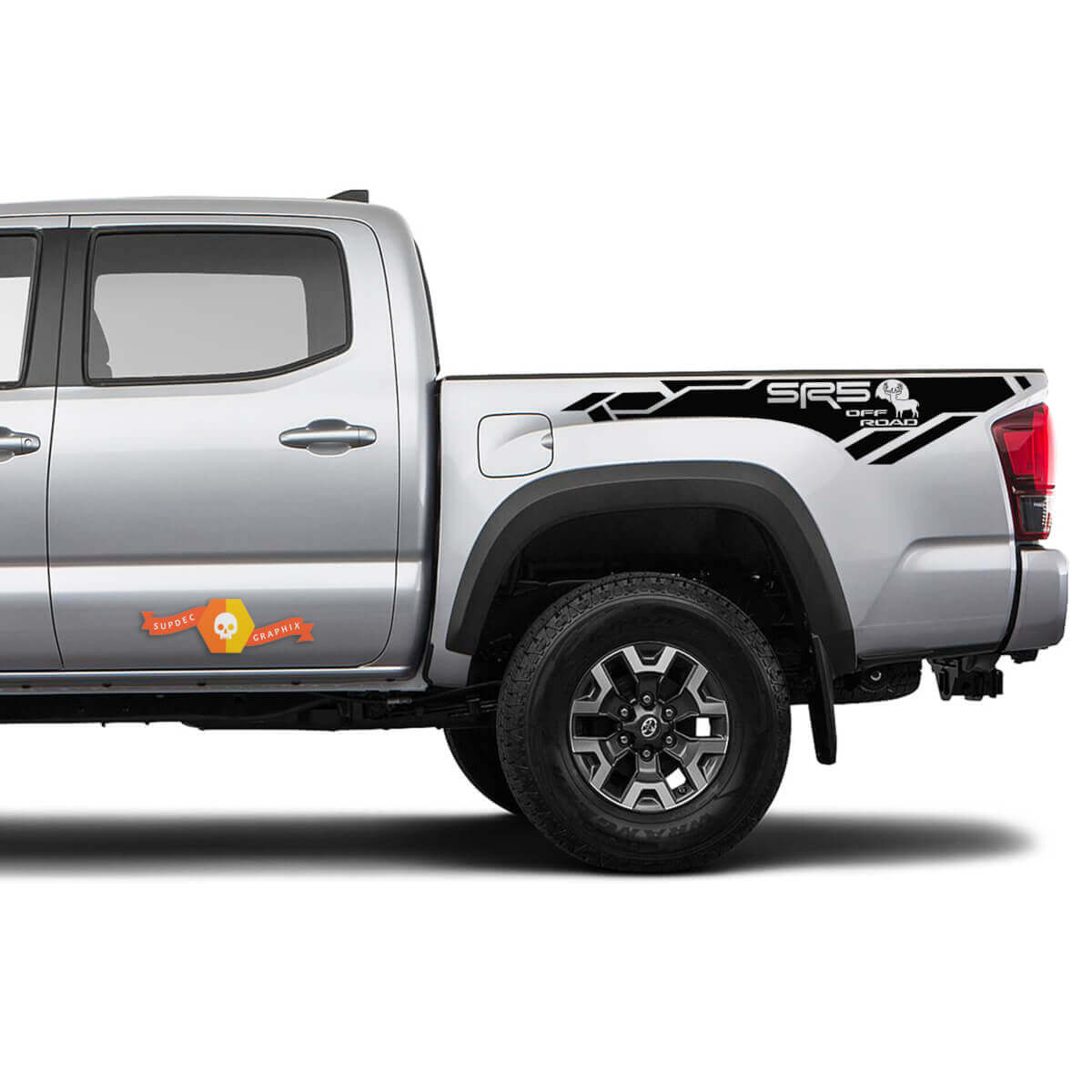 Pair Toyota Tacoma 2016 2022 SR5 OFF ROAD Moose Bed Vinyl Decal Sticker Graphics