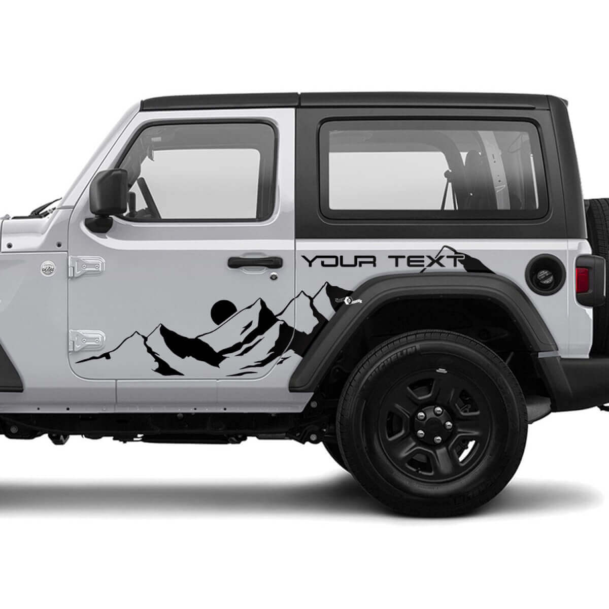 Moon Mountains Side Door Vinyl Decal Sticker for Jeep Wrangler
