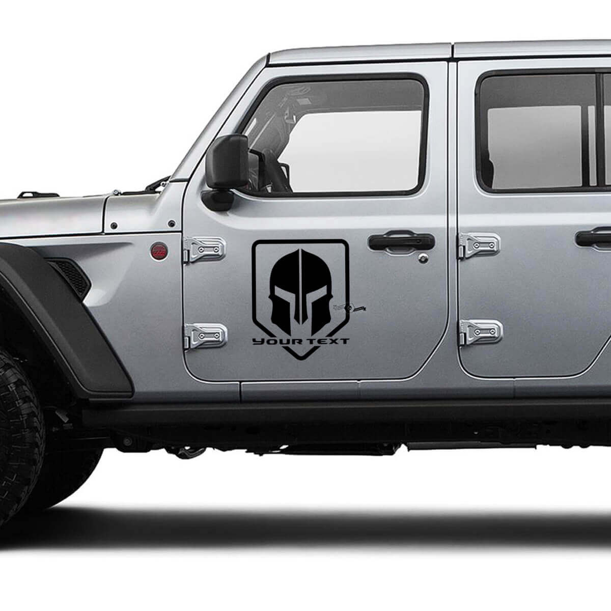 Spartan Helmet Door Vinyl Decals for Jeep Wrangler or Gladiator