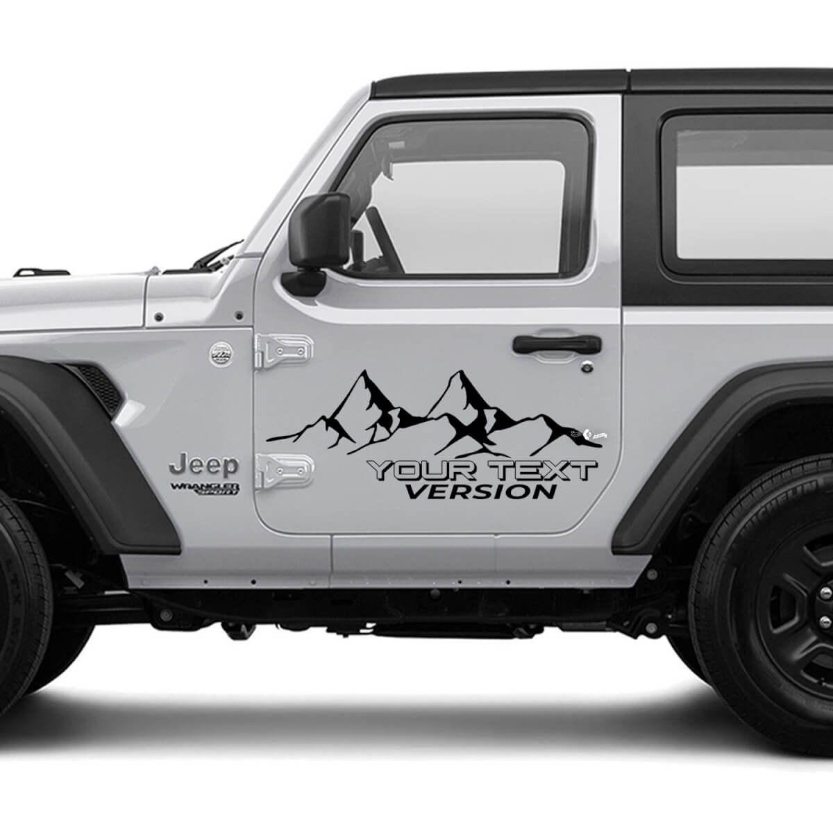 4x4 Off-Road Mountains Side Door Vinyl Decal Sticker for Jeep Wrangler Unlimited