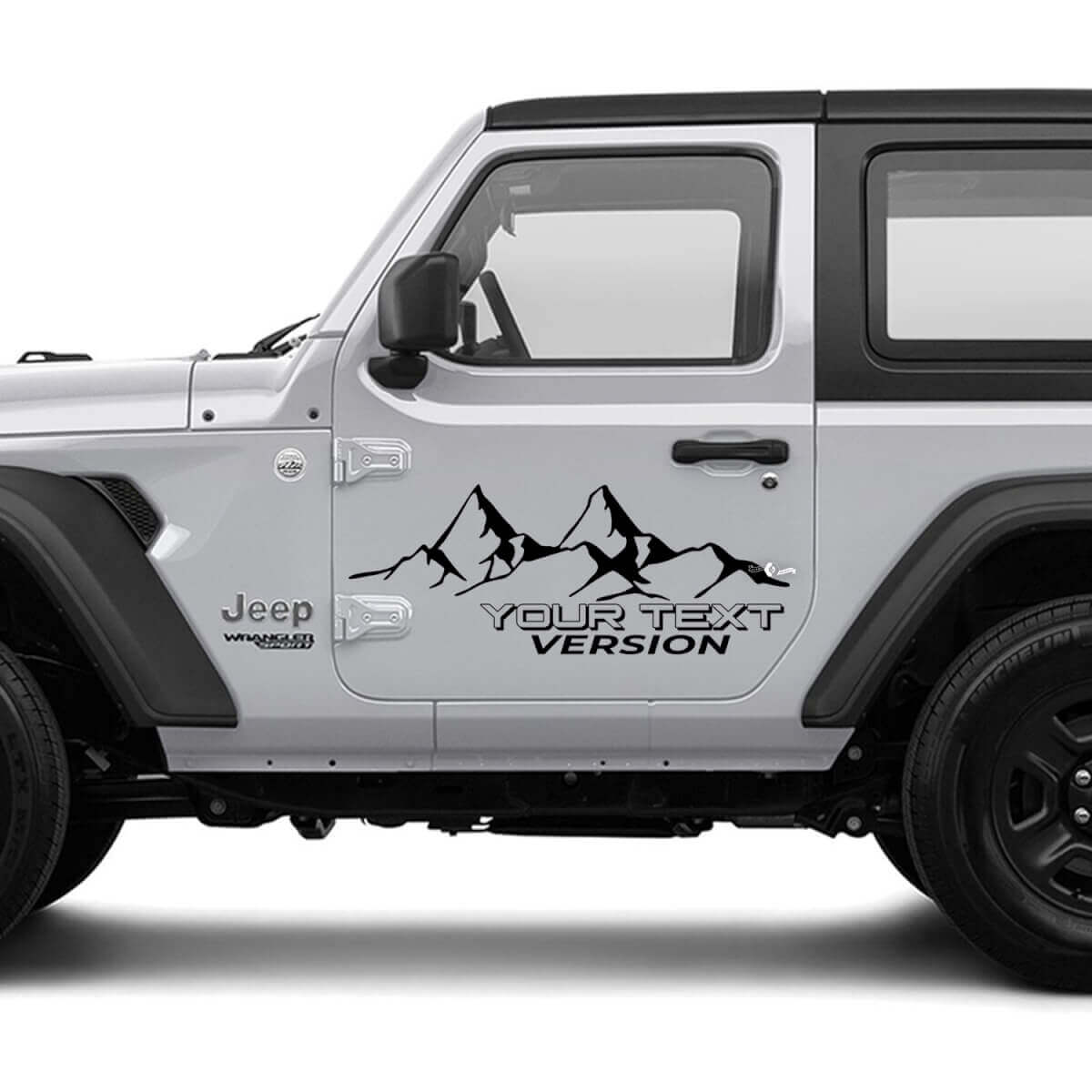 4x4 Off-Road Mountains Side Door Vinyl Decal Sticker for Jeep Wrangler Unlimited