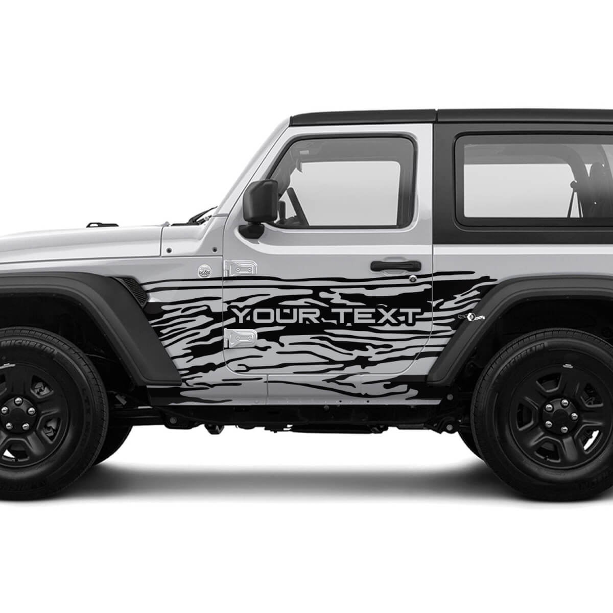 4x4 Off-Road Splash Mud Mountains Side 4 Door Vinyl Decal Sticker for Jeep Wrangler Unlimited