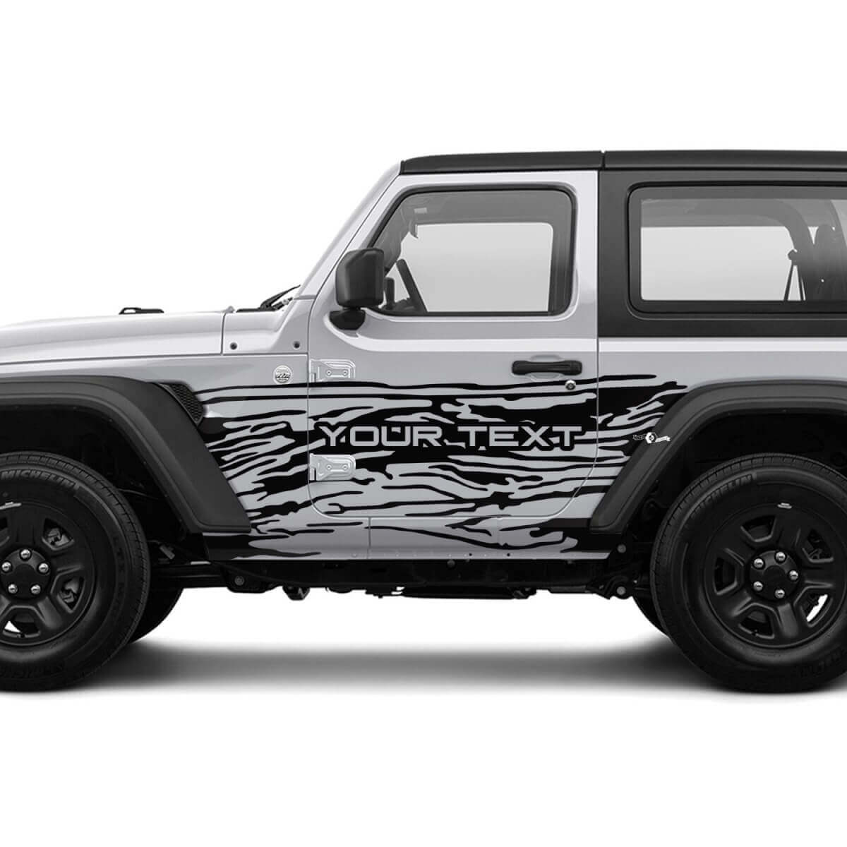 4x4 Off-Road Splash Mud Mountains Side 4 Door Vinyl Decal Sticker for Jeep Wrangler Unlimited