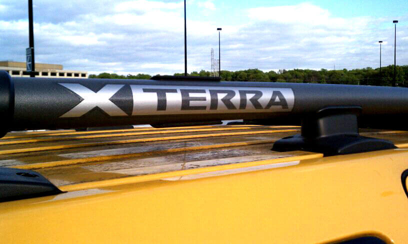 Xterra Logo Roof Rack Vinyl Decal Set for Nissan Xterra