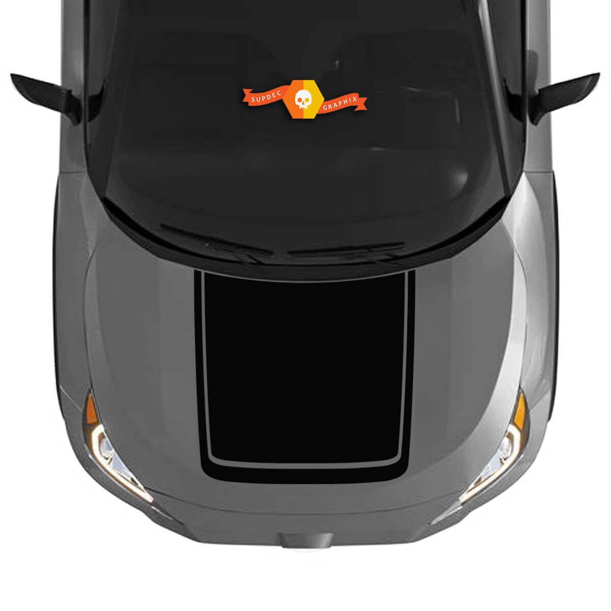 Contoured Blackout Hood Vinyl Decal Sticker for Toyota RAV4 2019-2022