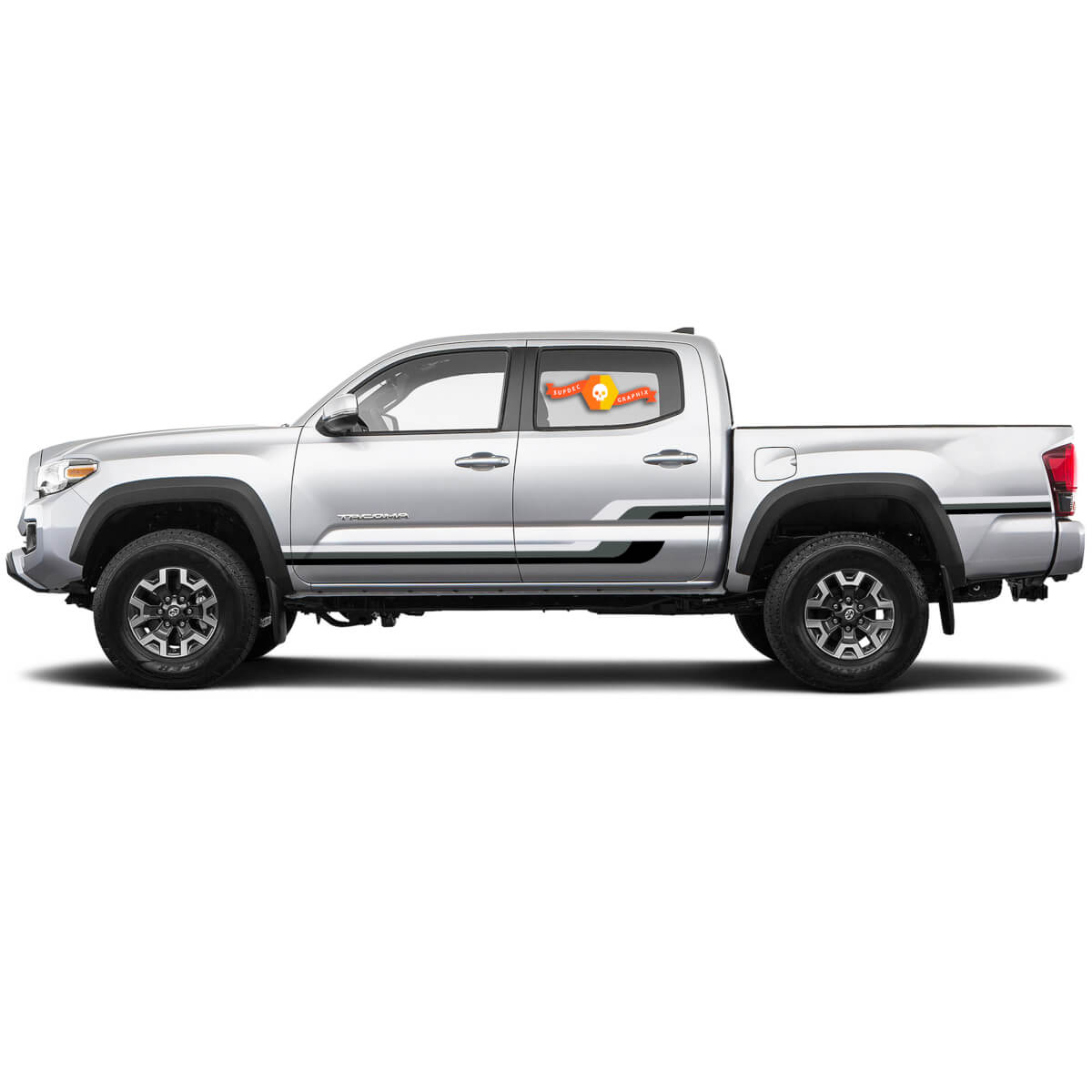 3 Colors Stripes for Tacoma Retro Side and Bed Vinyl Stickers Decal fit to Toyota Tacoma Toyota Truck