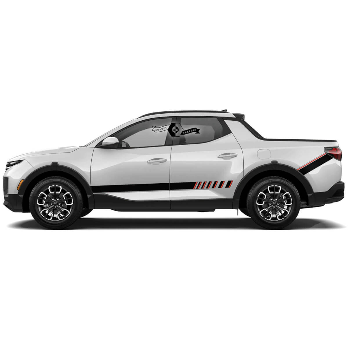 Rally Side Rocker Panel 2 Colors Vinyl Stickers Decal Graphic Kit fit to Hyundai Santa Cruz