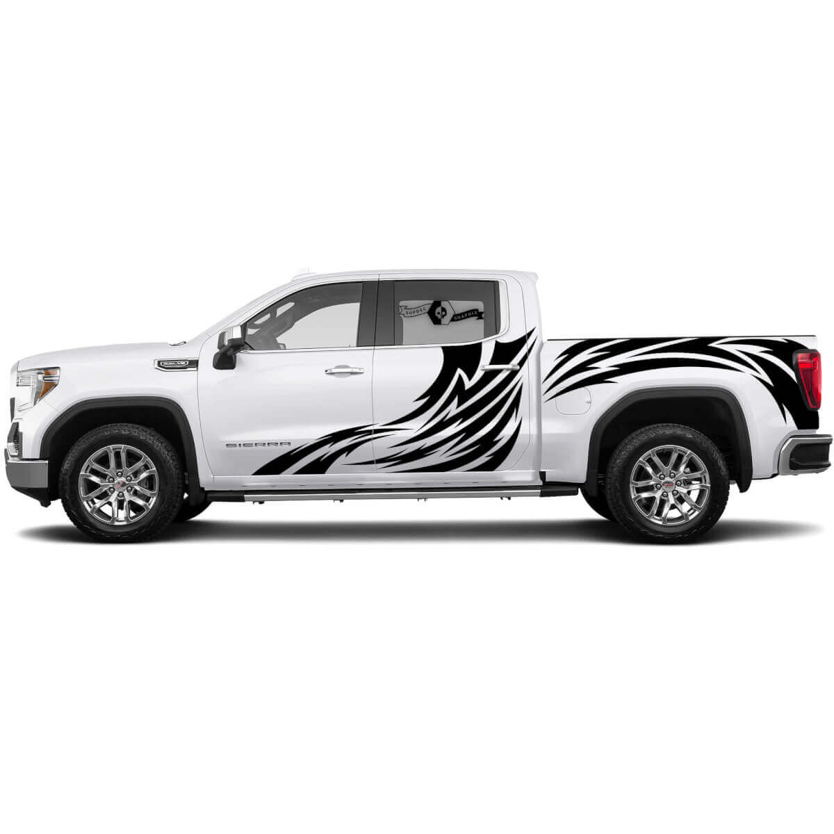 Pair Decals Sticker Side Splash Kit for GMC Sierra 1500 Doors Side Vinyl Stickers Decal Graphic