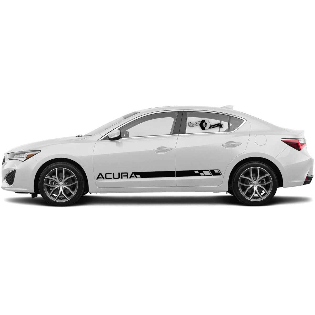 2x Side Rocker Panel Doors Grafik Acura ILX 2021 TLX ACURA RLX CAR RACKING -Aufkleber Aufkleber