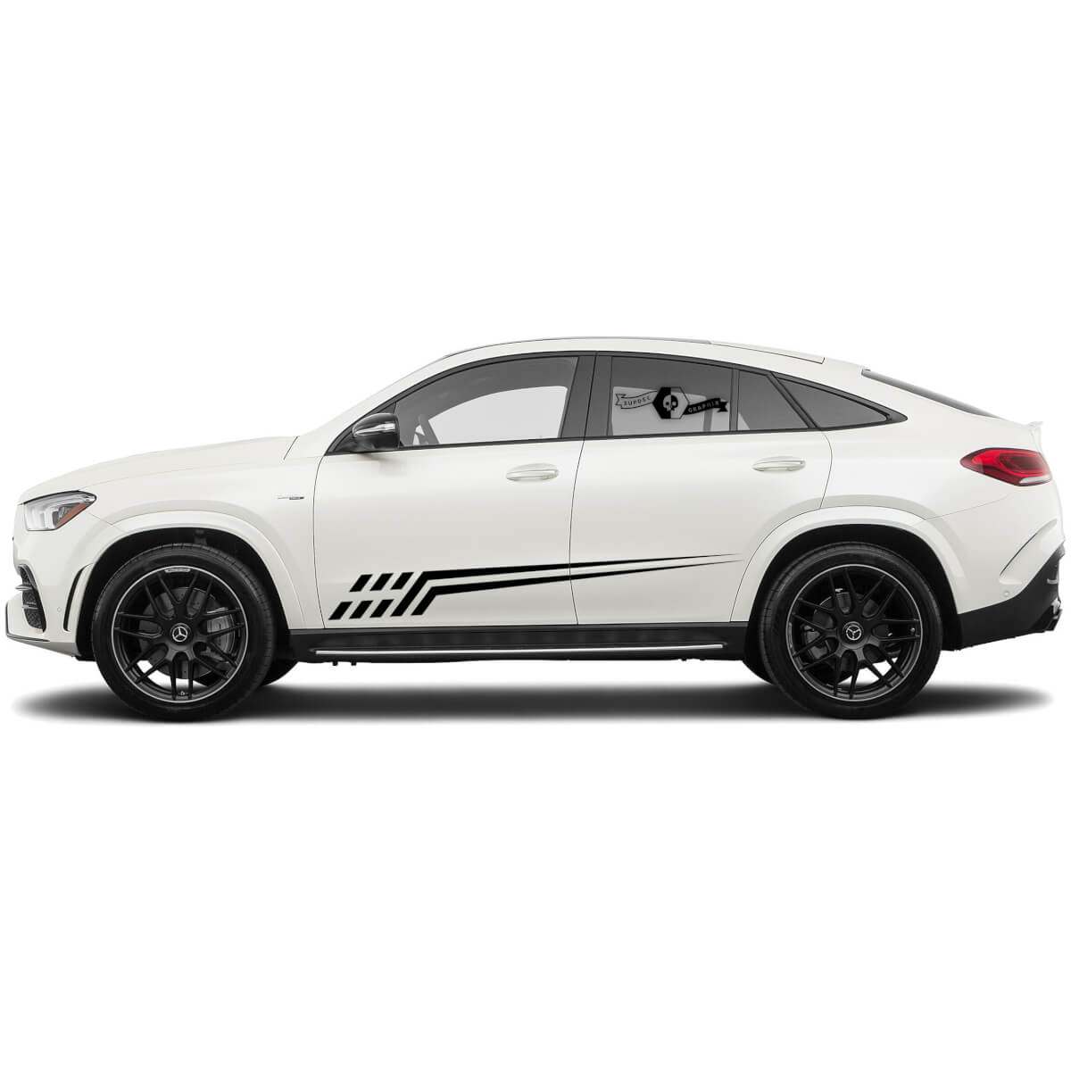 2 New Stripes Doors Sticker for 2022 Mercedes Benz GLE Side Vinyl Stickers Decal Graphic