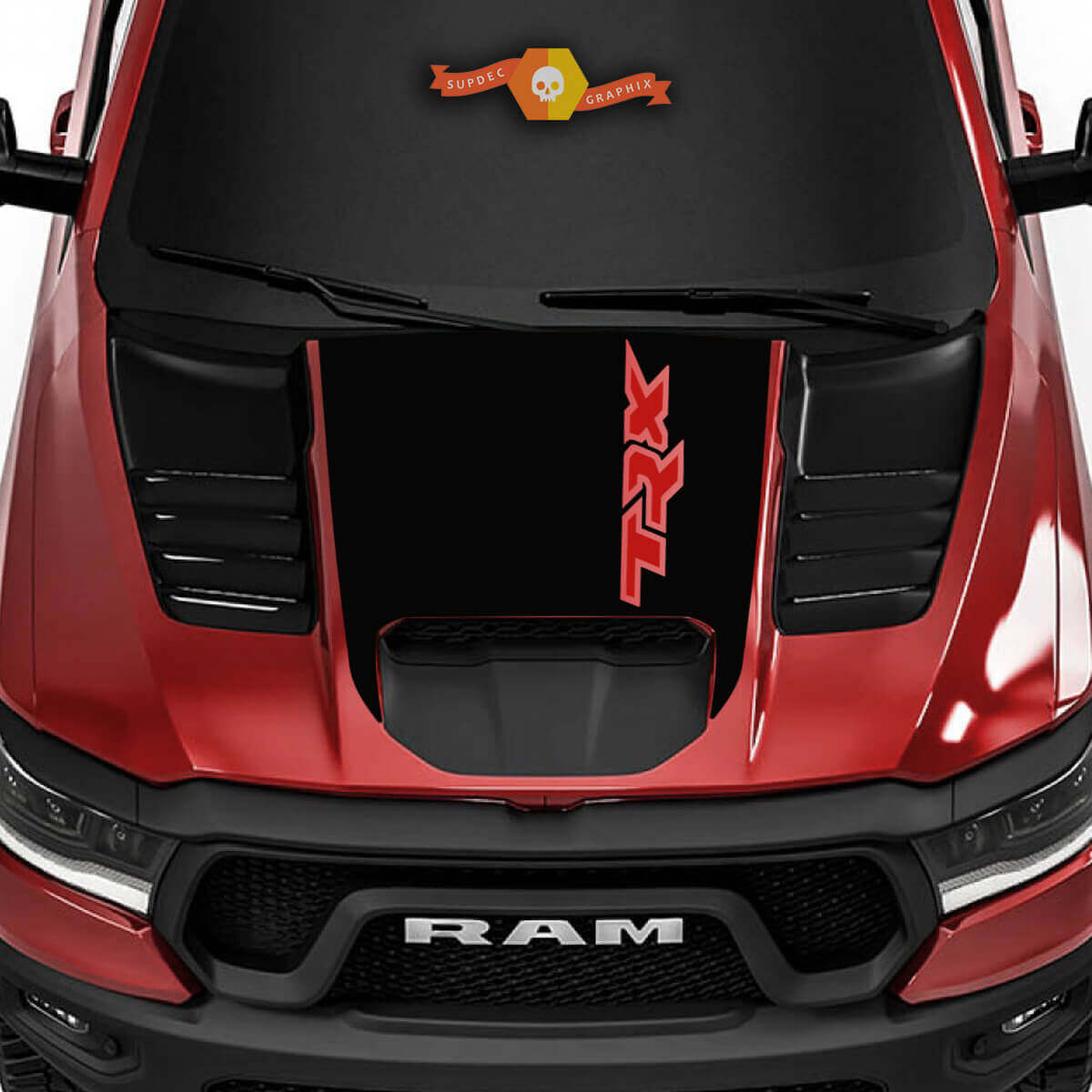 TRX Style Hood Vinyl Decal Graphic for Dodge Ram Rebel 1500 TRX 2022+