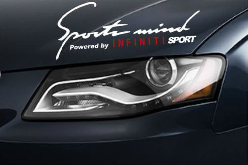 Sports Mind Powered by Infiniti Sport Vinyl Decal Set for Infiniti Cars