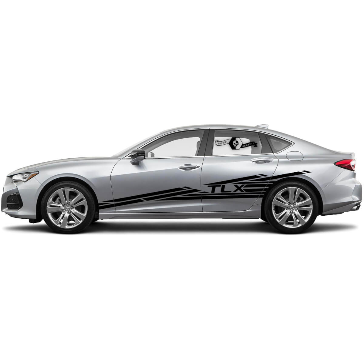 2x Acura 2021 TLX Doors Side Multiple Color Graphics Acura TLX Car Racing Vinyl Decal Sticker 1