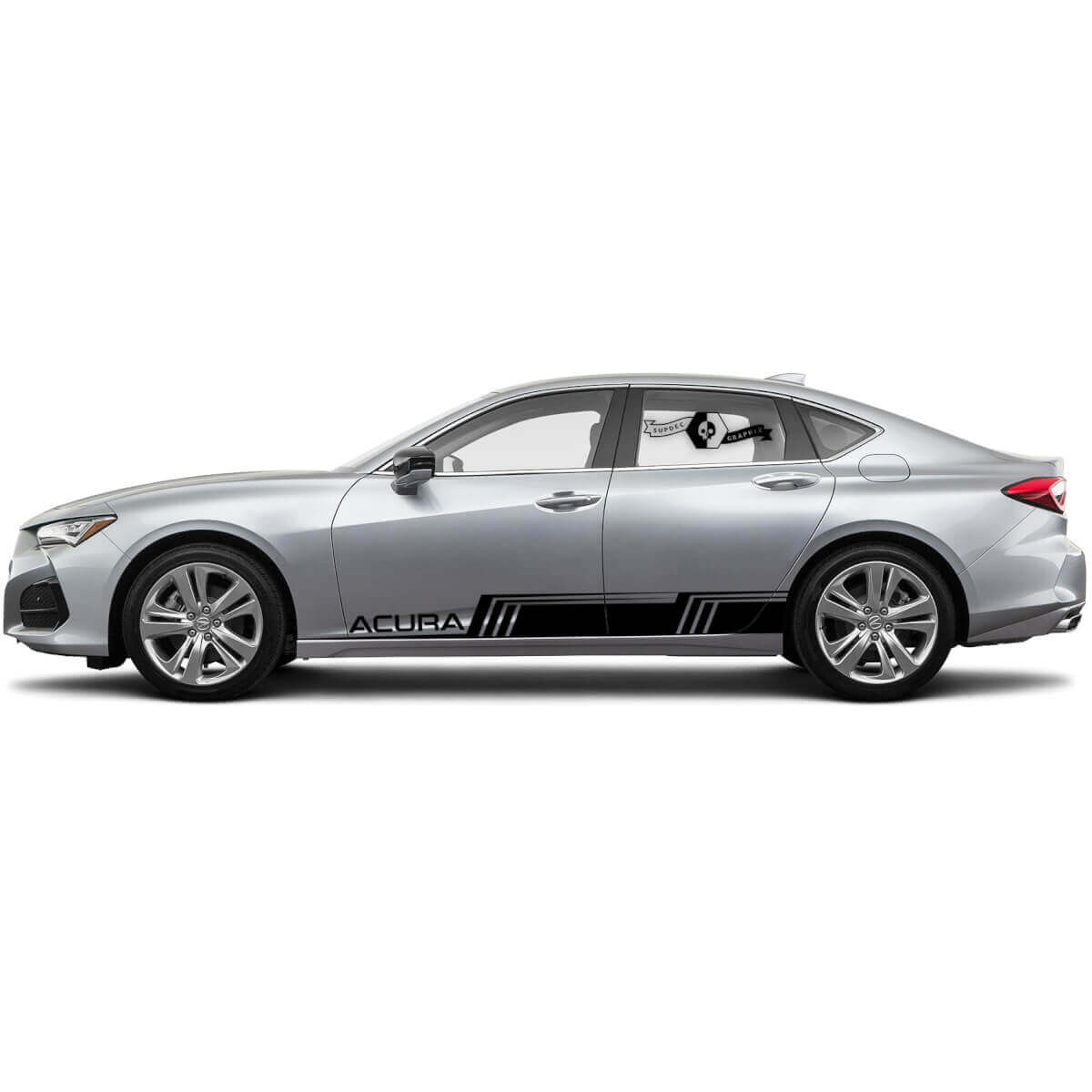 2x Acura 2021 TLX Doors Side Multiple Color Logo Graphics Acura TLX Car Racing Vinyl Decal Sticker