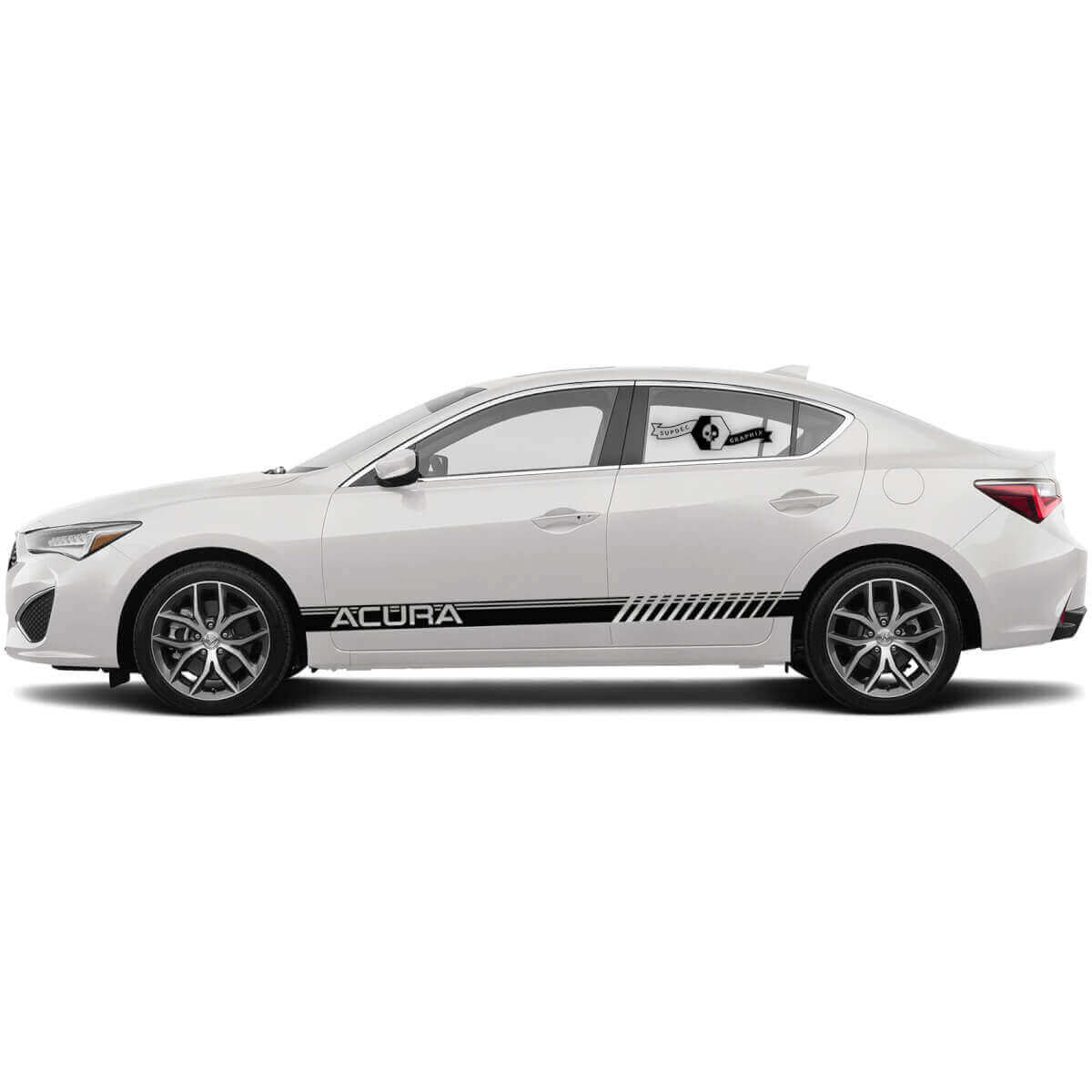 Racing Style Stripes Side Vinyl Decal Sticker for Acura TLX 2021