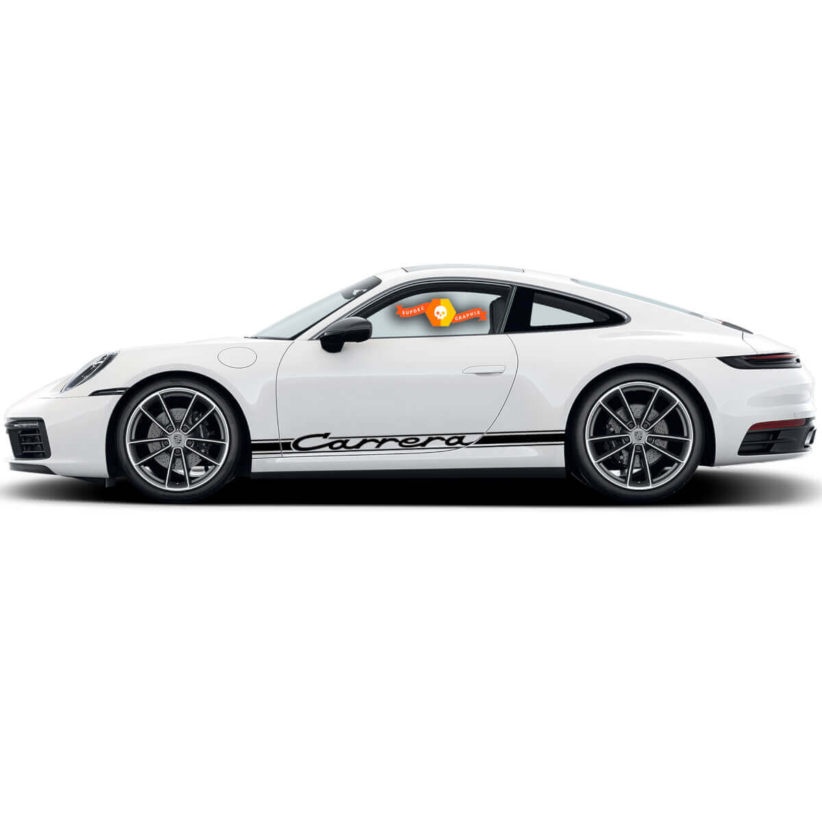 Carrera Classic Side Stripes Vinyl Decals Pair for Porsche 911