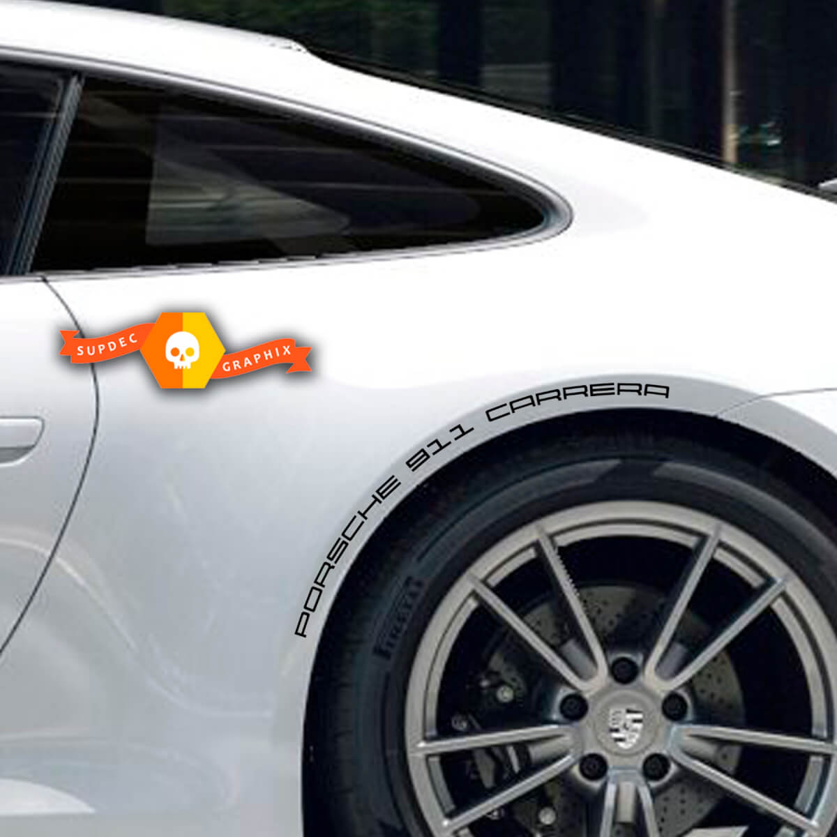 2 Porsche 911Carrera Side Decal Wheel Arches Kit Decal Sticker 