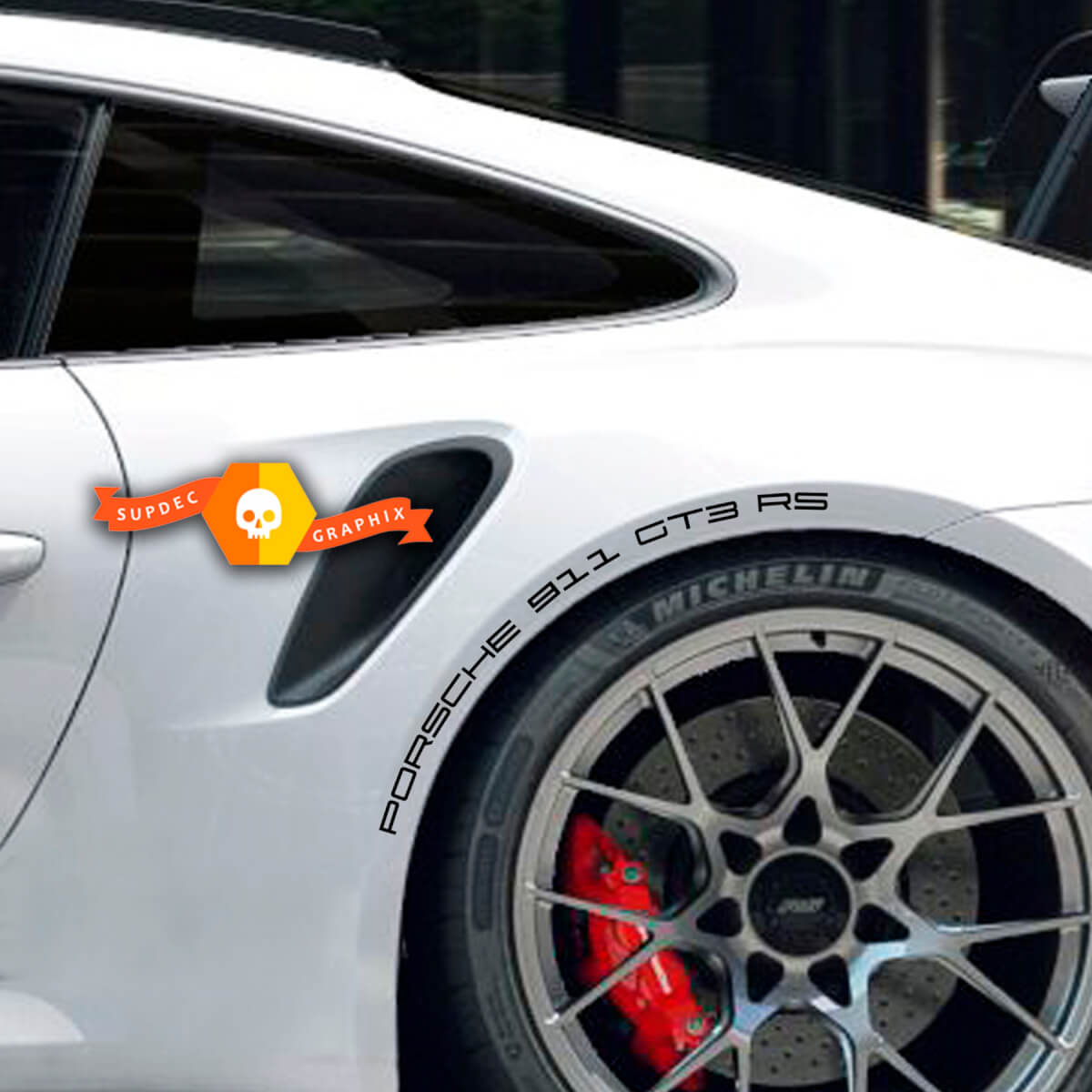 2 Porsche 911Carrera GT3 RS Side Decal Wheel Arches Kit Decal Sticker 