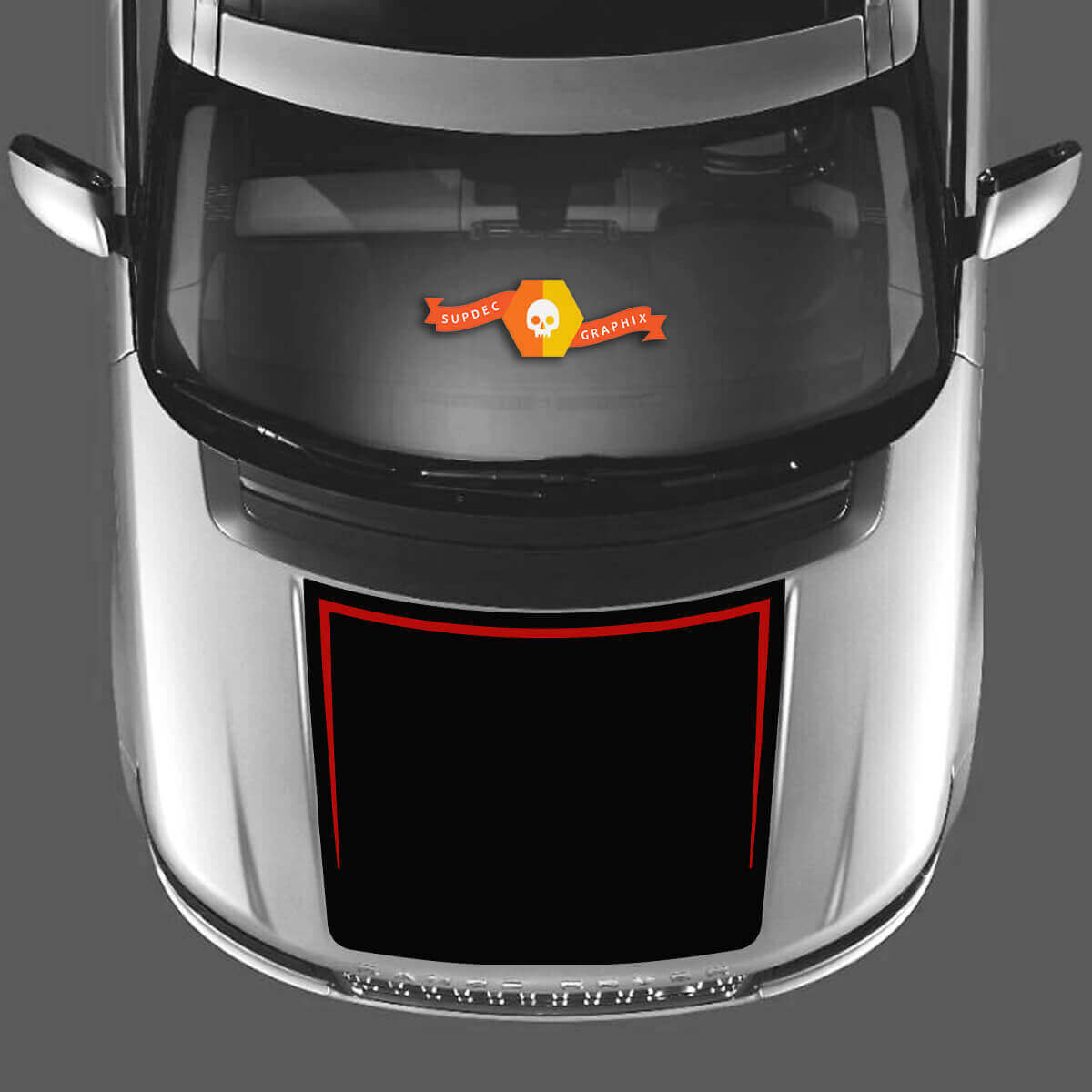 Blackout Style Hood Vinyl Decal Sticker for Land Rover Range Rover 2013-2017