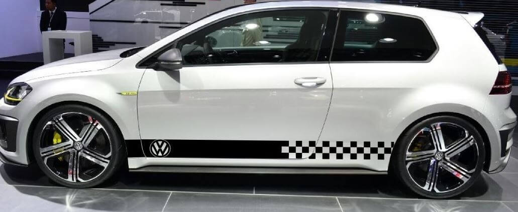 Decal sticker Stripes Volkswagen Golf Mk4 Mk5 Mk6 Mk7 Gti R32 lowering