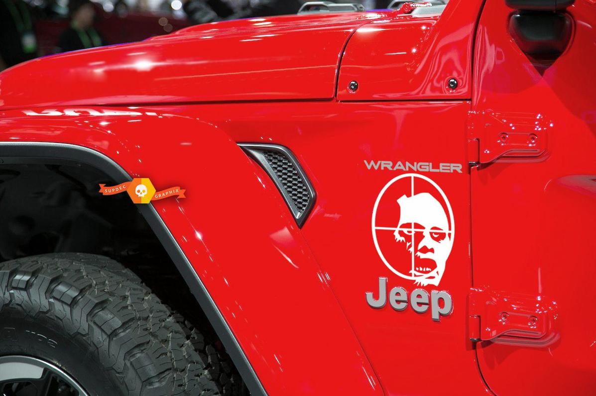 Jeep Rubicon Zombie kill Wrangler Hood Decal Sticker