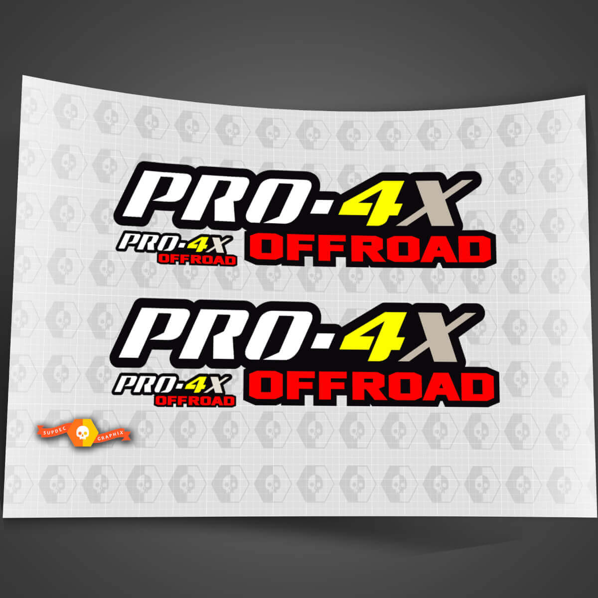 Pair PRO-4X 4 Colors Nissan Titan Frontier 4x4 Off-Road Truck Bedside Both Side Stickers Decals 4x4 Graphics Nismo