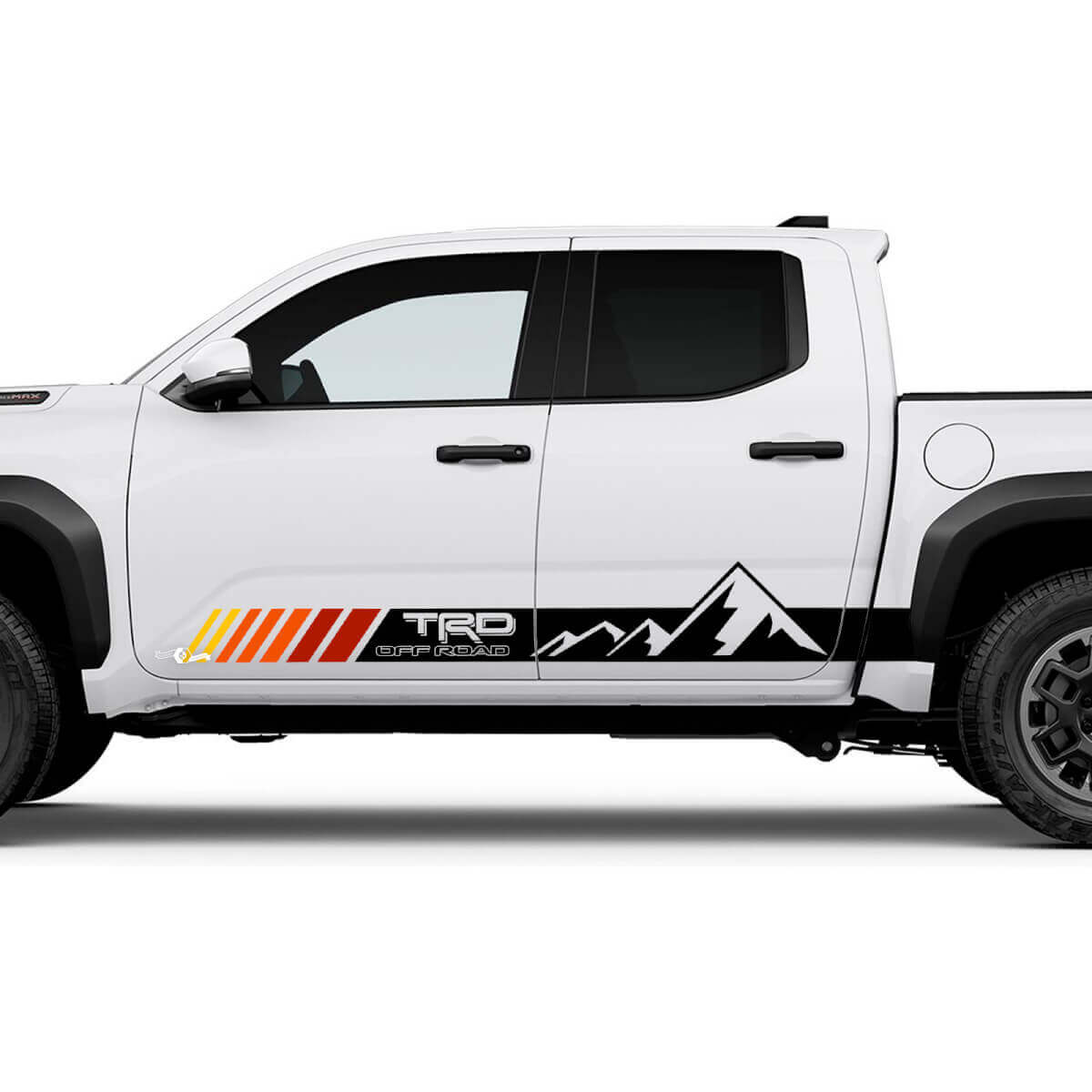 TRD Heritage Retro Mountains Side Rocker Panel Decals Stickers for Toyota Tacoma