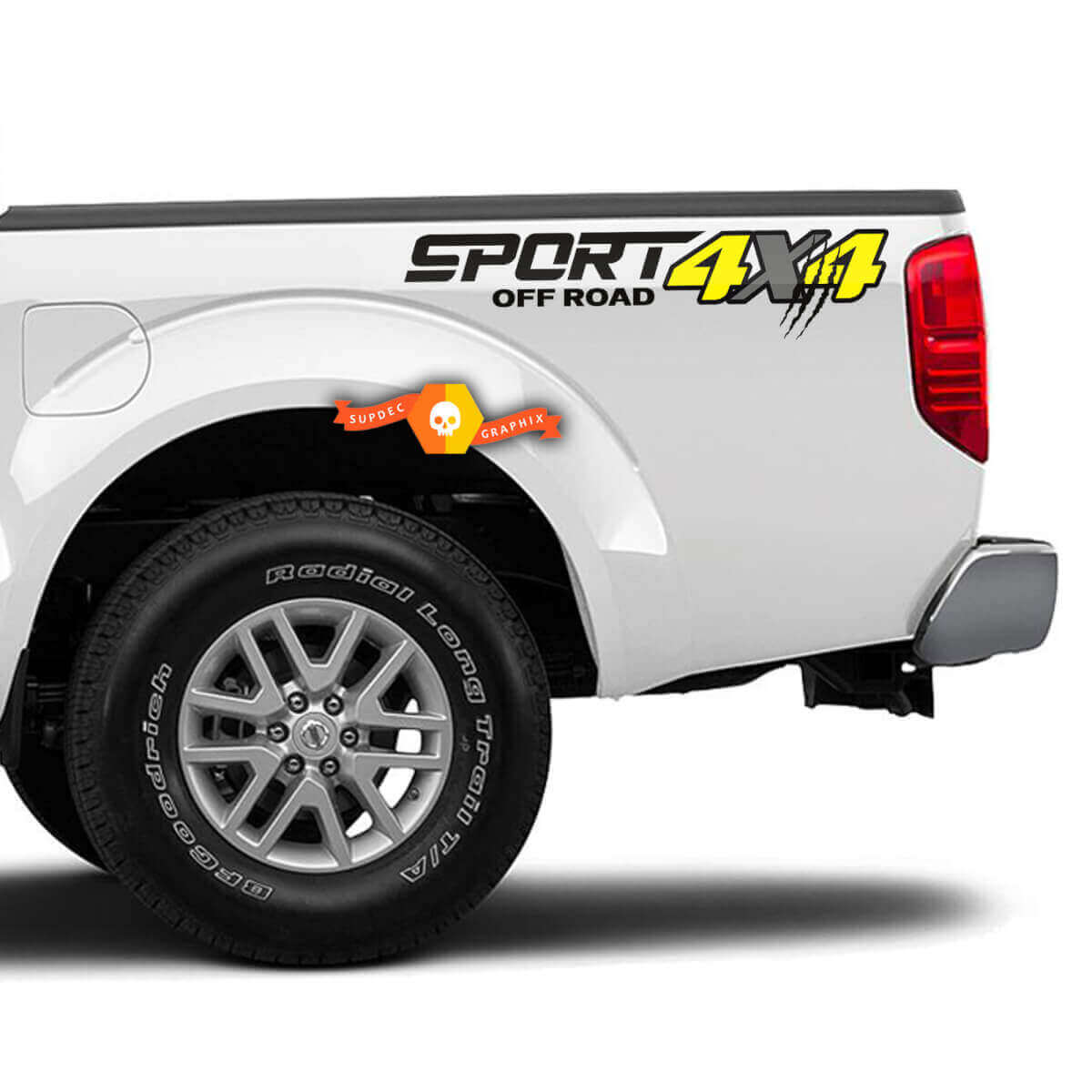 4X4 Off Road Sport Bedside Vinyl Decal Sticker for Nissan Frontier