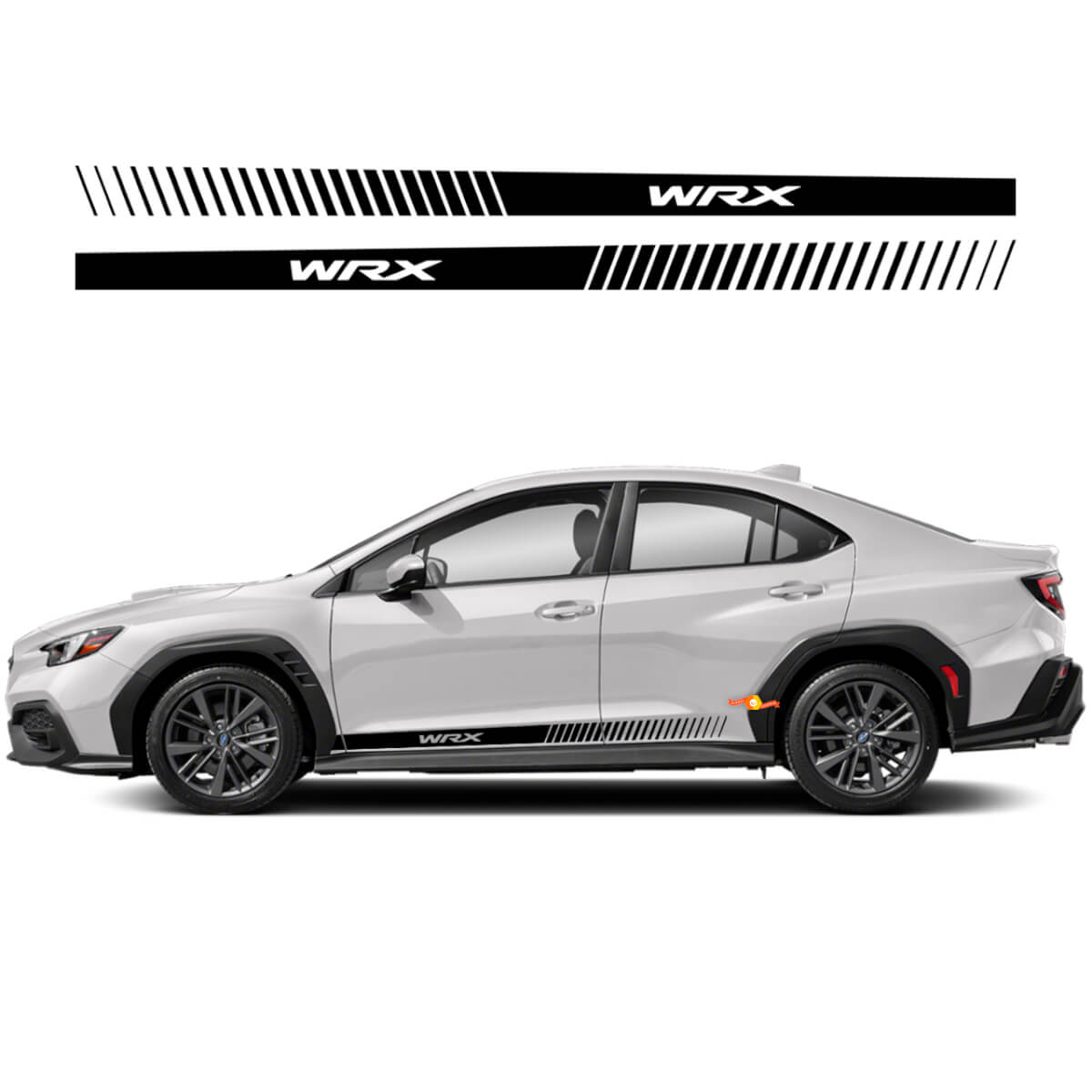 Pair Rocker Panel Side Skirt Vinyl Body Car Stripe Racing Vinyl Decal Sticker fit Suba WRX Impreza